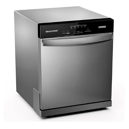 Lava Louças Brastemp Cinza Metálico com 08 Serviços e 05 Programas de Lavagem - BLF08B