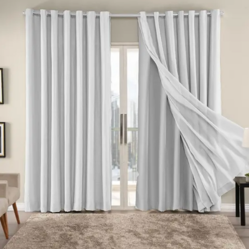 Cortina Gaze de Linho com blackout em tecido 2,80m x 1,70m para janela quarto e sala